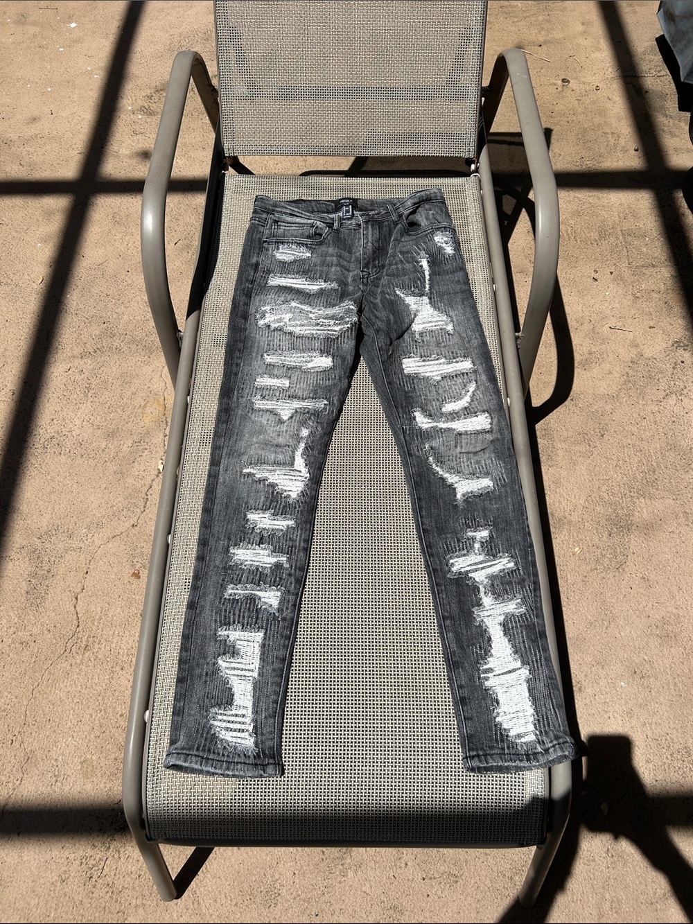 Forever 21 Black Grey Slim Jeans